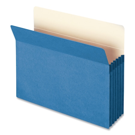 SMEAD Expandable File Pocket 8-1/2 x 11", 5.25" Expansion, Blue 73235